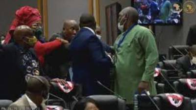Драка произошла на заседании парламента Африканского союза