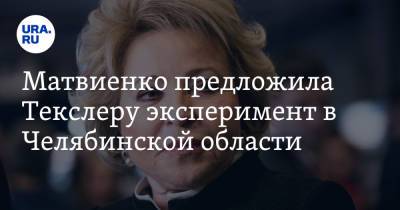 Матвиенко предложила Текслеру эксперимент в Челябинской области