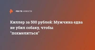 Киллер за 500 рублей: Мужчина едва не убил собаку, чтобы “похмелиться”