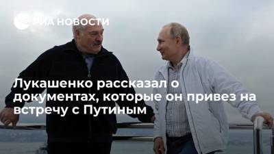 Лукашенко рассказал о документах, которые он привез на встречу с Путиным