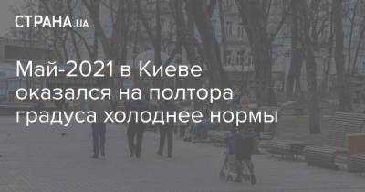 Май-2021 в Киеве оказался на полтора градуса холоднее нормы