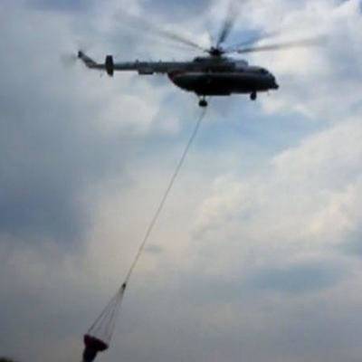 На тушение крупного природного пожара в Сунтарском районе Якутии направили Ми-8