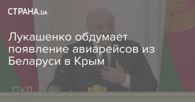 Лукашенко обдумает появление авиарейсов из Беларуси в Крым