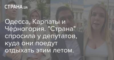 Одесса, Карпаты и Черногория. "Страна" спросила у депутатов, куда они поедут отдыхать этим летом.