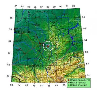 В Кузбассе произошло землетрясение магнидутой 2,6