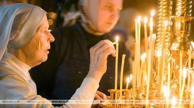 Православные верующие празднуют Вознесение Господне