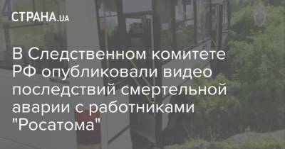В Следственном комитете РФ опубликовали видео последствий смертельной аварии с работниками "Росатома"