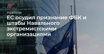 ЕС осудил признание ФБК и штабы Навального экстремистскими организациями