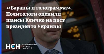 «Бараны и голограмма». Политологи оценили шансы Кличко на пост президента Украины
