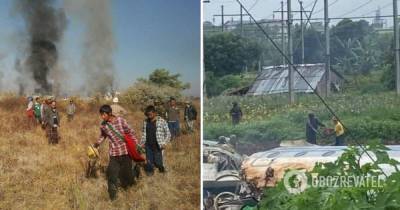 Мьянма самолет: разбился самолет с военными и монахами, погибли 13 человек - фото, видео