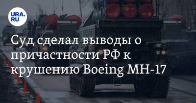 Суд сделал выводы о причастности РФ к крушению Boeing MH-17