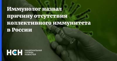 Иммунолог назвал причину отсутствия коллективного иммунитета в России