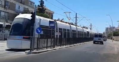 Скоростной трамвай в центре Израиля. «Красная линия» первый запуск