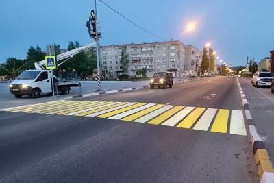 Первый проекционный пешеходный переход появился в Карелии