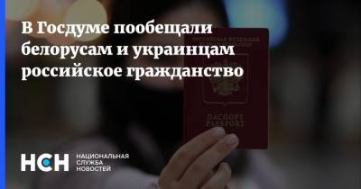 В Госдуме пообещали белорусам и украинцам российское гражданство