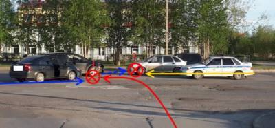 В Усинске в ДТП попали три машины под управлением женщин