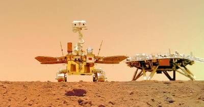 Китайский аппарат "Чжужун" поделился фото с поверхности Марса