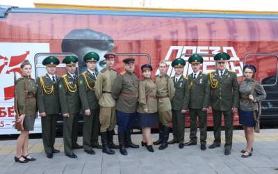 «Поезд Победы» прибыл на станцию Минск-Пассажирский