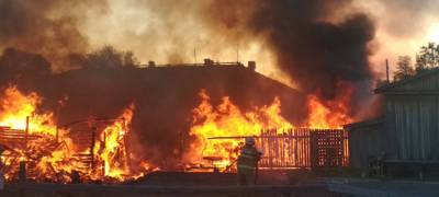 Масштабный пожар на севере Карелии угрожал жилым домам (ФОТО)