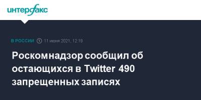 Роскомнадзор сообщил об остающихся в Twitter 490 запрещенных записях