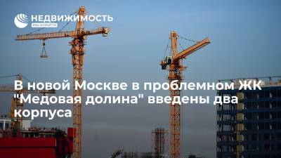 В новой Москве в проблемном ЖК "Медовая долина" введены два корпуса