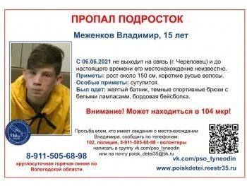 В Череповце пропал 15-летний Владимир Меженков