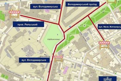 В центре Киева ограничат движение: схема проезда