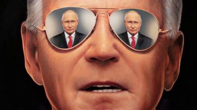 Еженедельник Time поместил на обложку Байдена с отражающимся Путиным