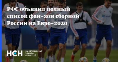 РФС объявил полный список фан-зон сборной России на Евро-2020