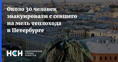 Около 30 человек эвакуировали с севшего на мель теплохода в Петербурге