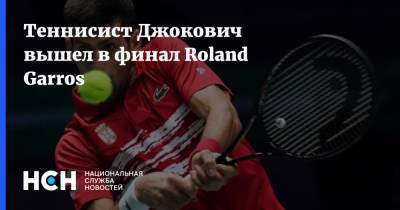Теннисист Джокович вышел в финал Roland Garros