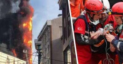 В Турции загорелся отель: туристы выпрыгивали из окон