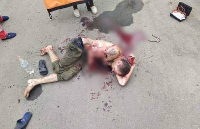 Опубликованы кадры из Молочанска, где мужчина взорвал в руках гранату из-за ссоры с работодателем
