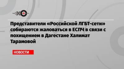 Представители «Российской ЛГБТ-сети» собираются жаловаться в ЕСПЧ в связи с похищением в Дагестане Халимат Тарамовой