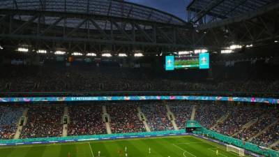 Сборная России по футболу проигрывает бельгийцам после первого тайма в матче Евро-2020
