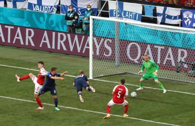 Кристиан Эриксен - Дания — Финляндия 0:1 видео голов и обзор матча Евро-2020 - sport.bigmir.net - Финляндия - Дания