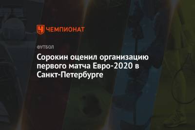 Сорокин оценил организацию первого матча Евро-2020 в Санкт-Петербурге