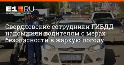 Свердловские сотрудники ГИБДД напомнили водителям о мерах безопасности в жаркую погоду