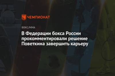 В Федерации бокса России прокомментировали решение Поветкина завершить карьеру