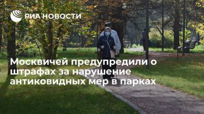 Штраф за нарушение мер по коронавирусу в московских парках составит четыре тысячи рублей