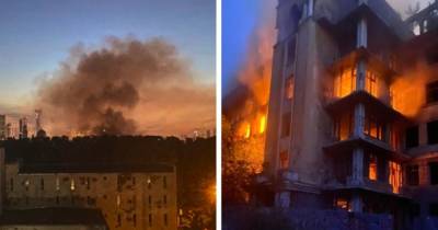 Заброшенная больница загорелась в Екатеринбурге