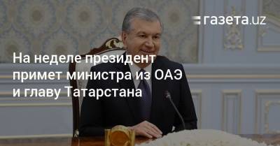 На неделе президент примет министра из ОАЭ и главу Татарстана