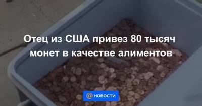 Отец из США привез 80 тысяч монет в качестве алиментов
