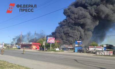 Площадь пожара на АГЗС в Новосибирске возросла до 800 квадратных метров