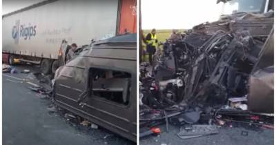 Микроавтобус с украинцами попал в ДТП в Румынии, госпитализировали 16 человек (видео)
