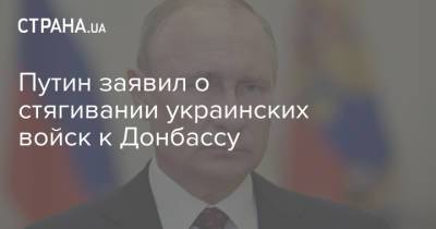 Путин заявил о стягивании украинских войск к Донбассу