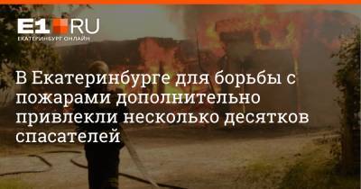 В Екатеринбурге для борьбы с пожарами дополнительно привлекли несколько десятков спасателей