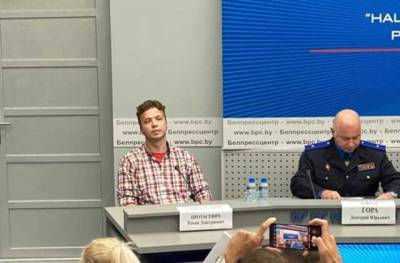 Протасевич участвует в брифинге МИД Беларуси относительно принудительной посадки самолета Ryanair