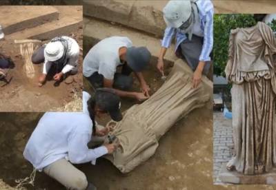 Археологи нашли древнюю статую женщины, которой почти 2 тысячи лет (видео) - facenews.ua - Украина - Turkey - Измир