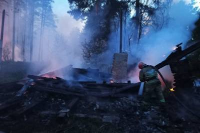 На Урале удалось справиться с крупным пожаром возле коттеджного поселка